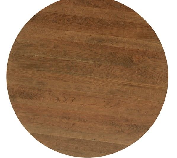 Artisan & Post by Vaughan-Bassett Crafted Cherry Dining by Ben & Erin Napier Medium Cherry 60" Round Table with Black Base-3