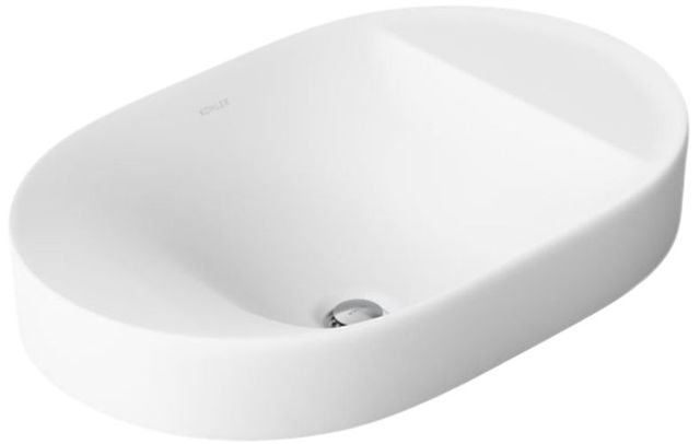 Kohler Chalice White 22.75" x 15" Oval Vessel Bathroom Sink-0