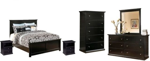 Signature Design by Ashley® Maribel 6-Piece Black King Panel Bed Set-0