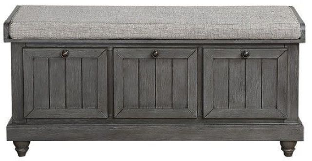 Homelegance® Woodwell Dark Gray Lift Top Storage Bench-2