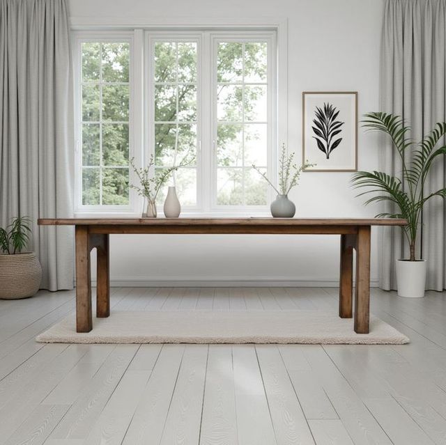 Nest Home Collections Cannon Falls Old Wood 96" Rectangular Dining Table-1