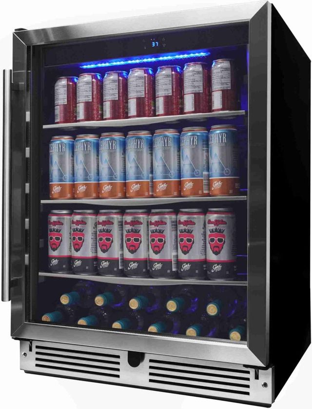 Danby® 24" 5.7 Cu. Ft. Black Stainless Steel Built-In Under Counter Beverage Center-2