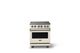 Viking® 5 Series 30" Pure White Pro Style Electric Range with Brushed Brass Trim-0