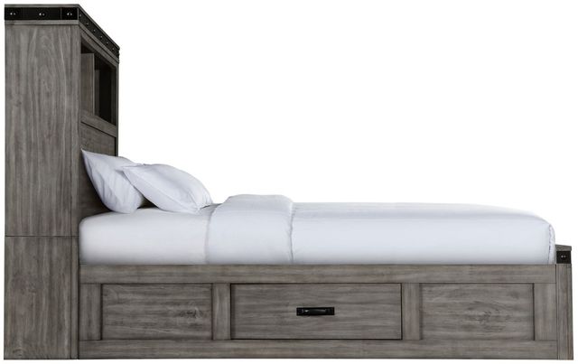 Elements International Wade Gray Full Youth Platform Storage Bed-2