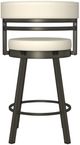 Amisco Ronny Harley/Parchment Swivel Counter Stool-3