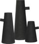 Renwil® Aflynta Set of 3 Textured Matt Black Vases-0