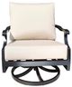 CabanaCoast® Customizable Bloom Aluminum Outdoor Lounge Swivel Rocker Chair-1