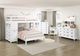 Homelegance® Sloane White Twin over Full Youth Loft Bunk Bed with Chest and Hidden Desk-1