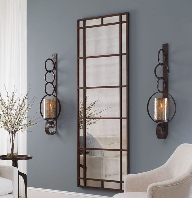 Uttermost® Falconara Rust Brown Candle Sconce-1