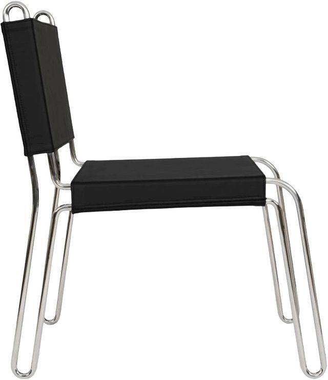 Moe's Home Collection Petra Black Leather Accent Chair-2