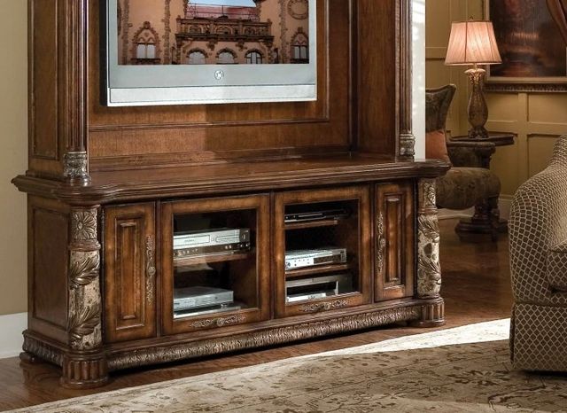 Michael Amini® Villa Valencia Classic Chestnut Entertainment Base-1