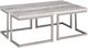 Steve Silver Co. David Gray Driftwood Cocktail Table with Matte Pewter Base-0