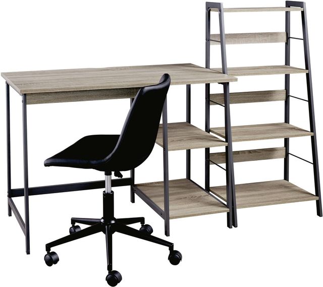 Signature Design by Ashley® Soho Brown/Black Office Desk and Shelf-3