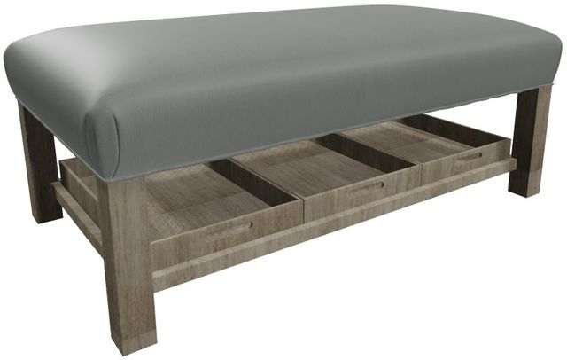 Craftmaster® Customizable CM Leather Large Cocktail Ottoman-2