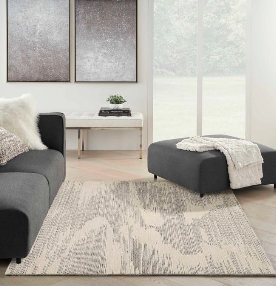Nourison Home™ Ma30 Star Ivory/Gray 5'x7' Area Rug-1