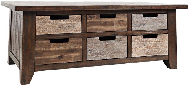 Jofran Inc. Painted Canyon Brown Box Coffee Table-0