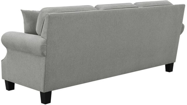 Coaster® Sheldon Grey Upholstered Sofa with Rolled Arms-3