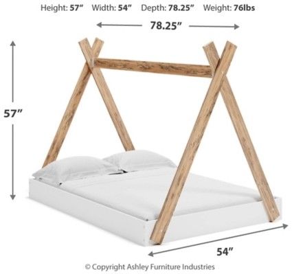 Signature Design by Ashley® Piperton Brown/White Youth Full Tent Complete Bed in Box-2