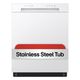 LG 24" White Front Control Built-In Dishwasher-3