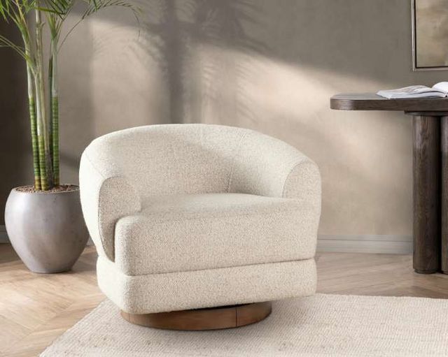 Classic Home Chassia Dusty Beige Swivel Chair-1
