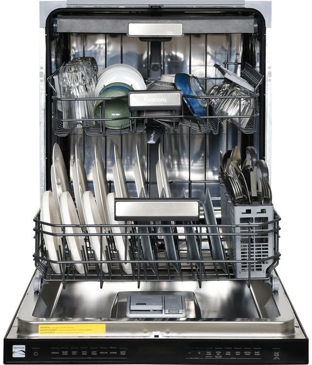 Kenmore® 24" Black Top Control Built-In Dishwasher with UltraWash® Plus System and Removable 3rd Rack -2
