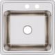 Elkay Lustertone® Classic Lustrous Satin 22" x 22" x 12-1/8" MR2-Hole Single Bowl Drop-In Sink-1