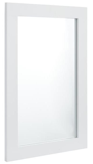 Deco Marche White Wooden Rectangular Wall Mirror-1
