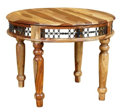 Jaipur Furniture Jali Range Brown Round Dining Table-0