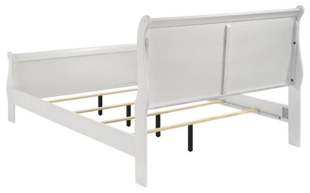 Coaster® Louis Philippe White Eastern King Sleigh Panel Bed-2