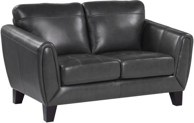 Homelegance® Spivey Dark Gray Leather Loveseat-0