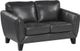Homelegance® Spivey Dark Gray Leather Loveseat-0