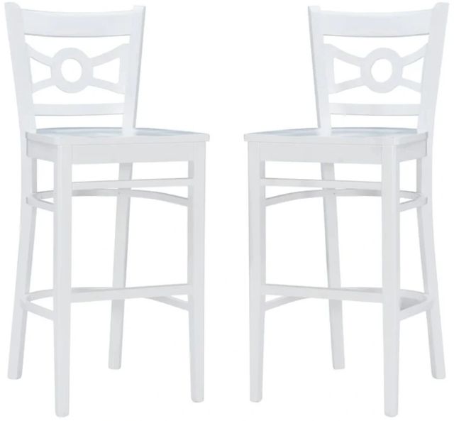 Linon Tracey 2-Piece White Bar Stool-0