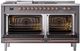 Ilve® Nostalgie II Series 60" Graphite Matte Pro Style Dual Fuel Range-3