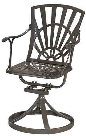 homestyles® Grenada Khaki Gray Outdoor Swivel Rocking Chair-0