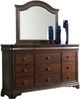Elements International Cameron Cherry Dresser and Mirror-0