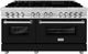 ZLINE 60" Stainless Steel Pro Style Dual Fuel Range with Black Matte Door-0