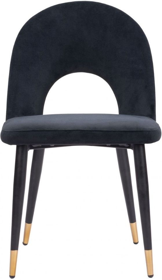 Zuo® Modern Menlo Black/Gold Dining Side Chair Set-1