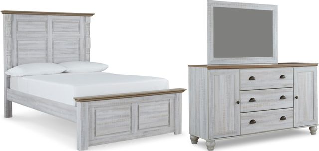 Signature Design by Ashley® Haven Bay 3-Piece Two-Tone Queen Panel Bed Set-0