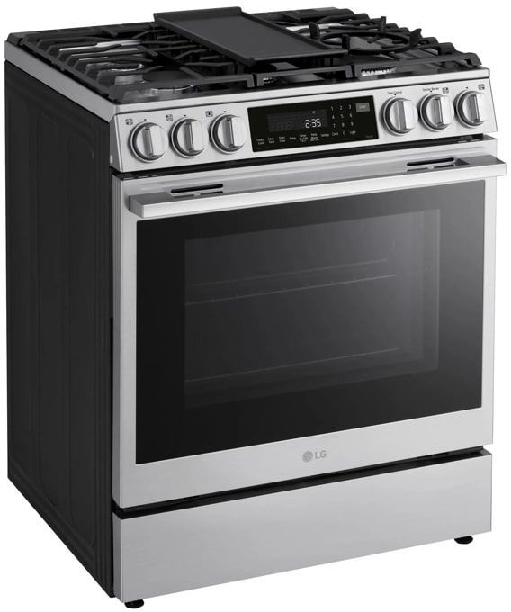 LG 30" PrintProof® Stainless Steel Slide In Gas Range-1