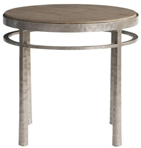 Bernhardt Aventura Marcona Side Table with Frosted Nickel Base-1
