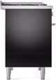 Ilve® Professional Plus II 40" Glossy Black Pro Style Dual Fuel Range-3