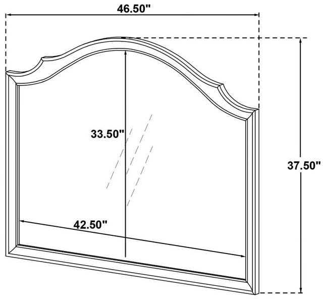 Coaster® Revello Washed Mango Dresser Mirror-2