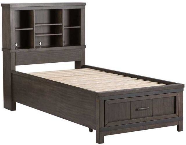 Liberty Furniture Thornwood Hills Rock Beaten Brown Full Youth Bookcase Bed-0