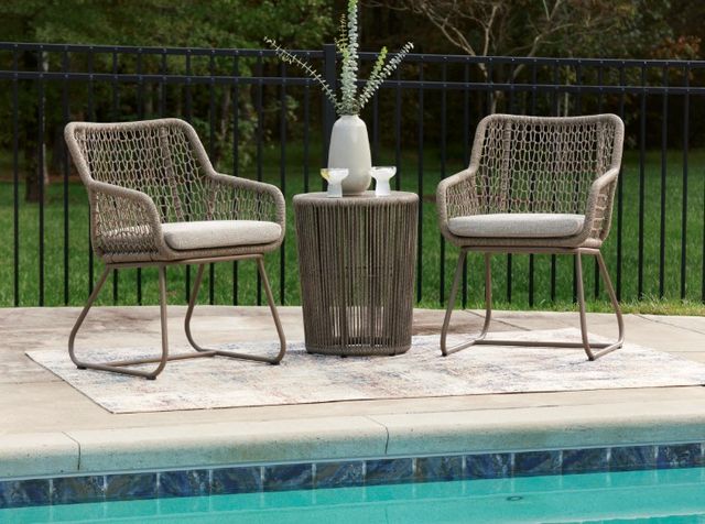 Signature Design by Ashley® Monach Heights 3-Piece Beige Aluminum/Fabric Outdoor Conversation Set-1