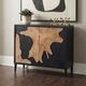 Uttermost® Andrei Black Teak Root 2-Door Cabinet-1