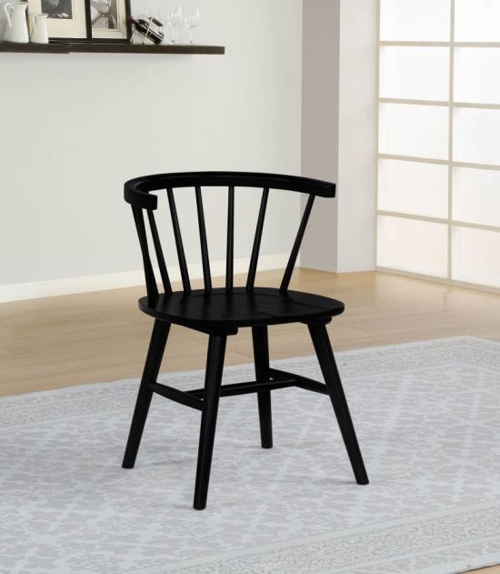 Coaster® Jeffries 2-Piece Black Dining Side Chair Set-1