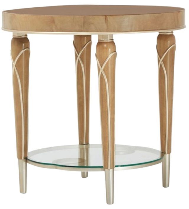 Michael Amini® Villa Cherie Caramel End Table-0
