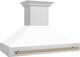 ZLINE Autograph Edition 48" Stainless Steel Wall Mounted Range Hood with White Matte Shell and Champagne Bronze-4