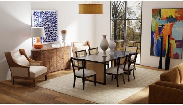 Harp & Finial® Spencer Gray/Natural Dining Table-1