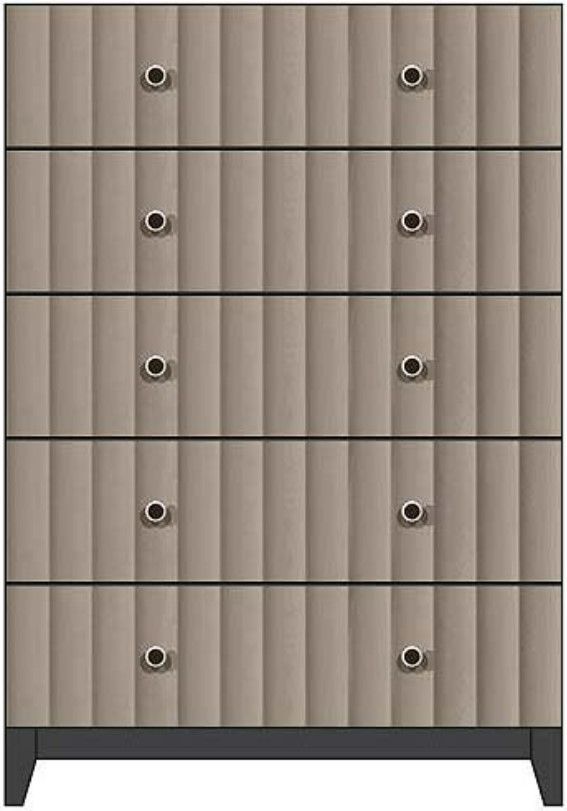 Country View Woodworking Customizable American Modern Brown Maple 36'' 5-Drawer Chest-0